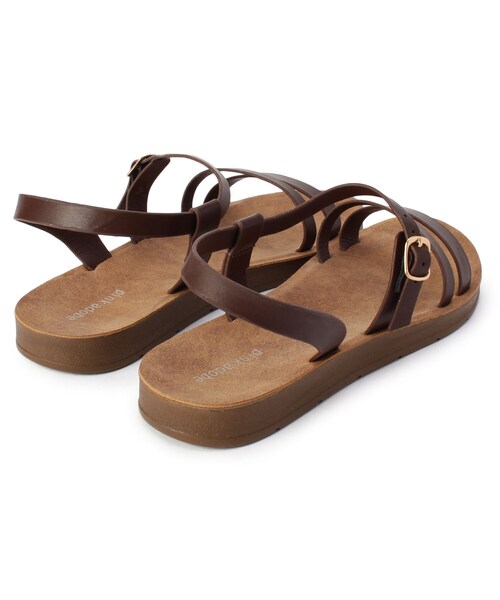 pink adobe（ピンクアドベ）の「◆【おでかけ相棒サンダル】アシンメトリーサンダル（サンダル・レディース・ダークブラウン/ブラック系/アイボリー系/グリーン系・35/45/25）」の14枚目の写真