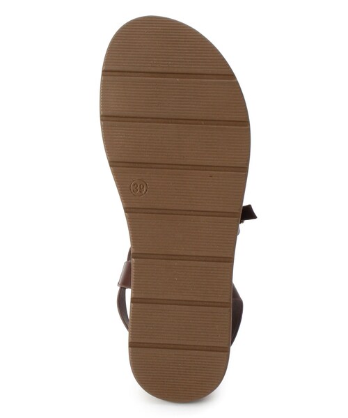 pink adobe（ピンクアドベ）の「◆【おでかけ相棒サンダル】アシンメトリーサンダル（サンダル・レディース・ダークブラウン/ブラック系/アイボリー系/グリーン系・35/45/25）」の5枚目の写真