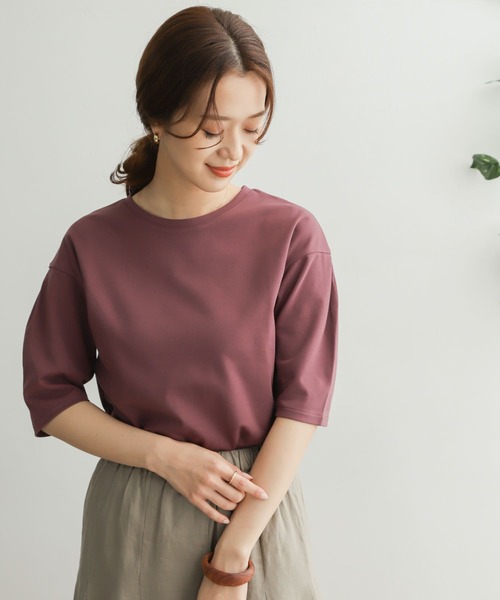 URBAN RESEARCH DOORS（アーバンリサーチドアーズ）の「UR TECHバルーンシルエットスリーブTシャツ（Tシャツ/カットソー・レディース・ブラック/オフホワイト/パープル/ピンクベージュ・ONE）」の4枚目の写真