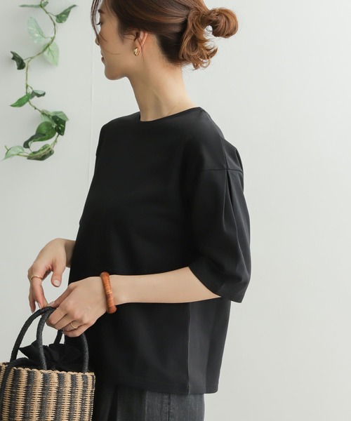 URBAN RESEARCH DOORS(アーバンリサーチドアーズ)の「UR TECHバルーンシルエットスリーブTシャツ(Tシャツ/カットソー)」|ブラック