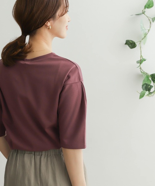 URBAN RESEARCH DOORS（アーバンリサーチドアーズ）の「UR TECHバルーンシルエットスリーブTシャツ（Tシャツ/カットソー・レディース・ブラック/オフホワイト/パープル/ピンクベージュ・ONE）」の7枚目の写真