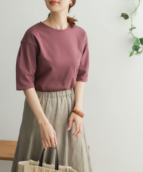 URBAN RESEARCH DOORS（アーバンリサーチドアーズ）の「UR TECHバルーンシルエットスリーブTシャツ（Tシャツ/カットソー・レディース・ブラック/オフホワイト/パープル/ピンクベージュ・ONE）」の8枚目の写真