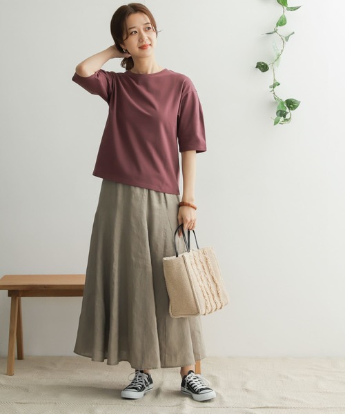 URBAN RESEARCH DOORS（アーバンリサーチドアーズ）の「UR TECHバルーンシルエットスリーブTシャツ（Tシャツ/カットソー・レディース・ブラック/オフホワイト/パープル/ピンクベージュ・ONE）」の10枚目の写真