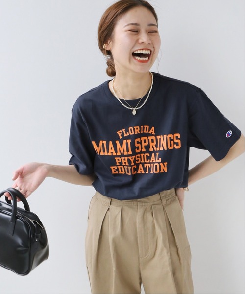 Champion（チャンピオン）の「【CHAMPION/チャンピオン】20s/1 USA Cotton Jersey：Tシャツ◆（Tシャツ/カットソー・レディース・ネイビー/ワイン・LARGE）」の22枚目の写真