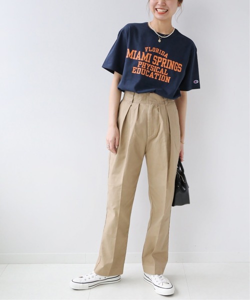 Champion（チャンピオン）の「【CHAMPION/チャンピオン】20s/1 USA Cotton Jersey：Tシャツ◆（Tシャツ/カットソー・レディース・ネイビー/ワイン・LARGE）」の14枚目の写真