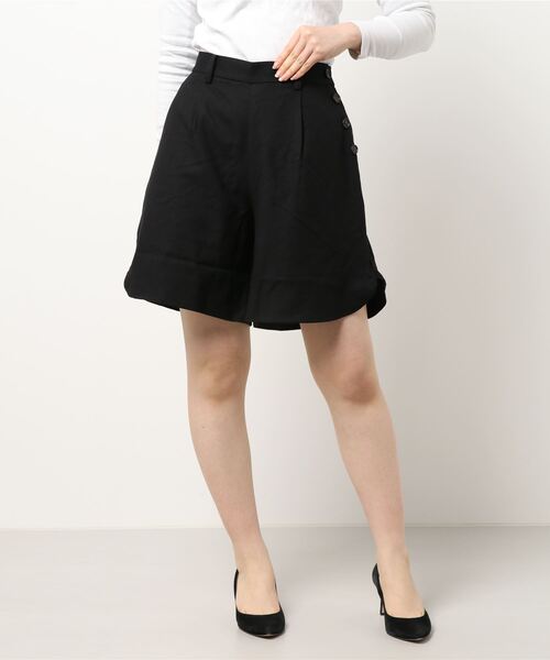 Factor=（ファクターイコール）の「脇スリットリネンハーフパンツ（その他パンツ・レディース・ベージュ/ブルー/ブラック・FREE）」の15枚目の写真