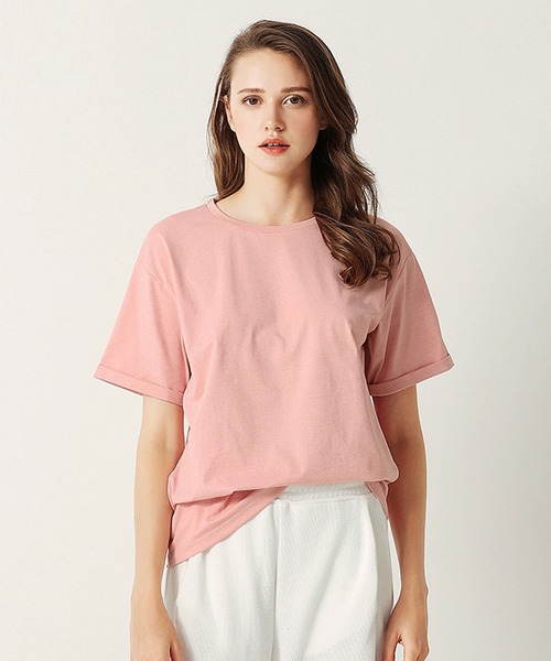 ALWAYS（オルウェイズ）の「ゆったりカットソー（Tシャツ/カットソー・レディース・ブルー/イエロー/ピンク/ホワイト/ブラック・FREE）」の5枚目の写真