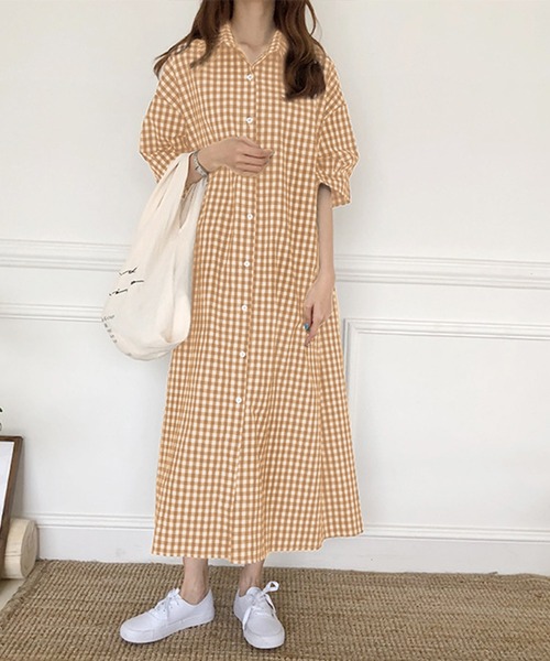 ジュノーレディースロングシャツワンピース zp-cg-005.jpg