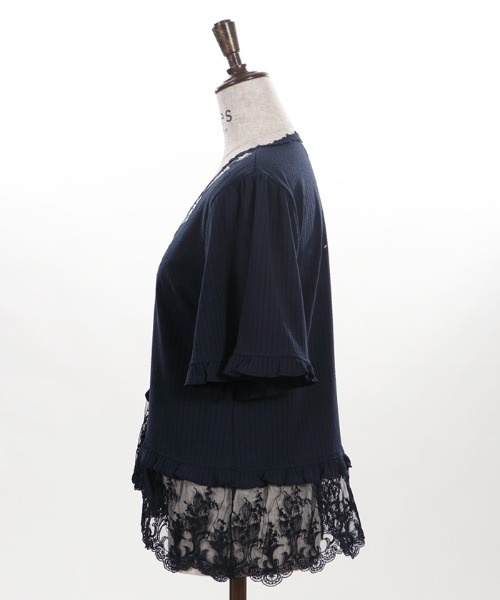 axes femme（アクシーズファム）の「すずらん刺繍裾レースボレロ（カーディガン/ボレロ・レディース・ホワイト/サックスブルー/ネイビー・MEDIUM）」の5枚目の写真
