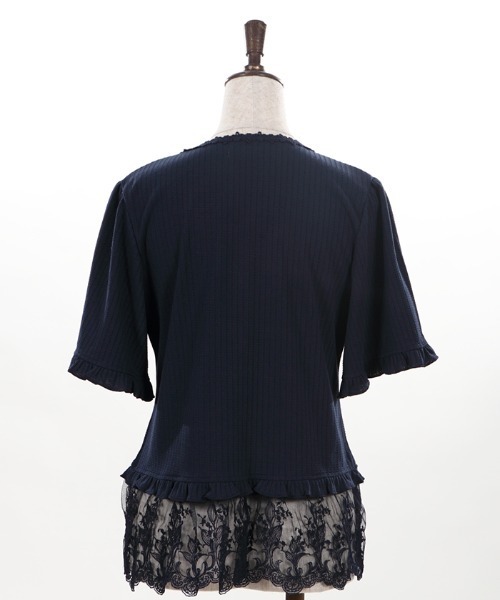 axes femme（アクシーズファム）の「すずらん刺繍裾レースボレロ（カーディガン/ボレロ・レディース・ホワイト/サックスブルー/ネイビー・MEDIUM）」の15枚目の写真