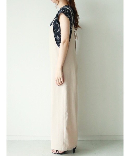 Te chichi（テチチ）の「リネンライクコンビネゾン（その他パンツ・レディース・ベージュ/ブラック/モカ・ﾌﾘ-）」の6枚目の写真