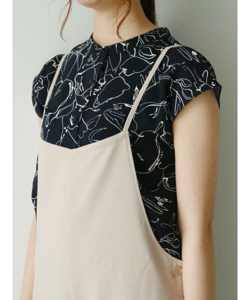 Te chichi（テチチ）の「リネンライクコンビネゾン（その他パンツ・レディース・ベージュ/ブラック/モカ・ﾌﾘ-）」の9枚目の写真