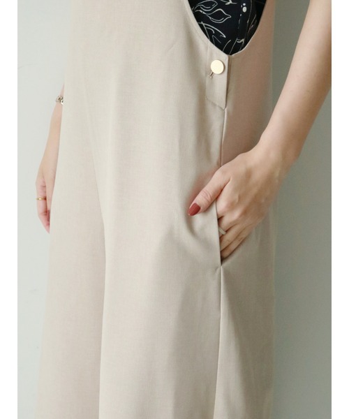 Te chichi（テチチ）の「リネンライクコンビネゾン（その他パンツ・レディース・ベージュ/ブラック/モカ・ﾌﾘ-）」の10枚目の写真