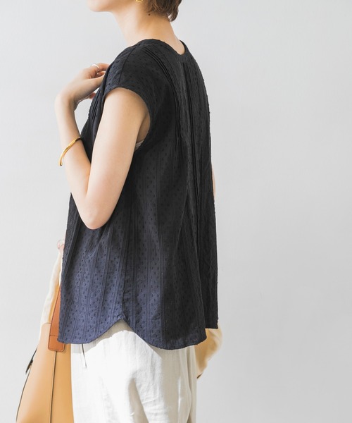 URBAN RESEARCH（アーバンリサーチ）の「前後2WAYフレンチスリーブレースブラウス（シャツ/ブラウス・レディース・ブラック/オフホワイト・FREE）」の4枚目の写真