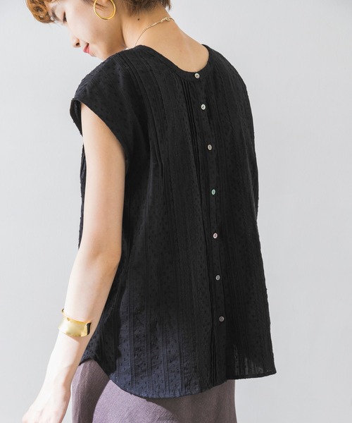 URBAN RESEARCH（アーバンリサーチ）の「前後2WAYフレンチスリーブレースブラウス（シャツ/ブラウス・レディース・ブラック/オフホワイト・FREE）」の8枚目の写真