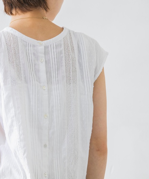 URBAN RESEARCH（アーバンリサーチ）の「前後2WAYフレンチスリーブレースブラウス（シャツ/ブラウス・レディース・ブラック/オフホワイト・FREE）」の13枚目の写真