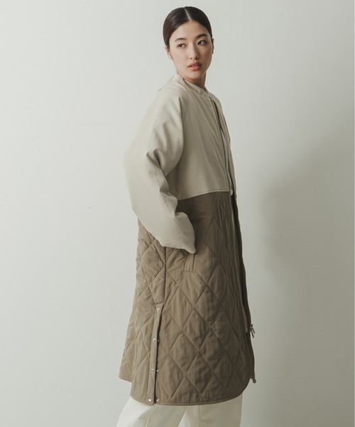 Kelen(ケレン)の「「KELEN / ケレン」キルティング切り替えAラインコート"Majulo"(その他アウター・レディース・ブラック/ベージュ系その他・S/M)」の4枚目の写真