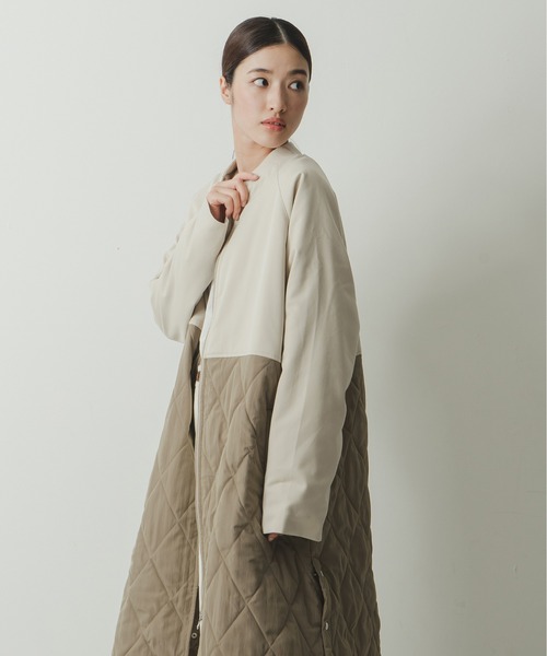 Kelen(ケレン)の「「KELEN / ケレン」キルティング切り替えAラインコート"Majulo"(その他アウター・レディース・ブラック/ベージュ系その他・S/M)」の7枚目の写真