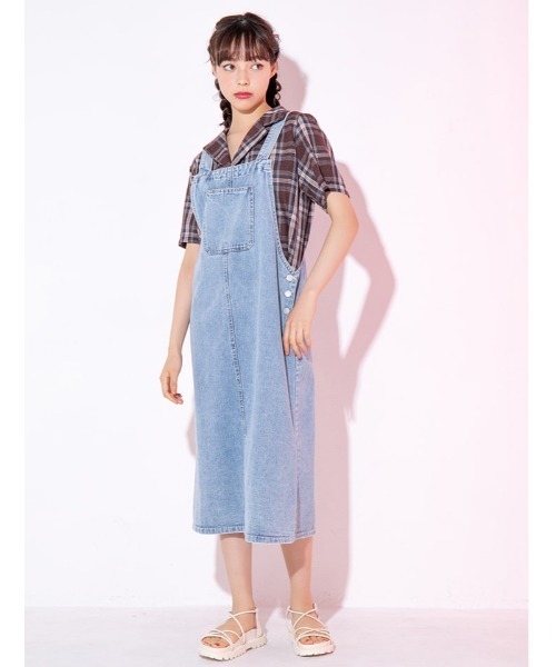 fifth calin(フィフスカラン)の「開襟チェックシャツ(シャツ/ブラウス・レディース・ホワイト/ブラウン・MEDIUM)」の3枚目の写真
