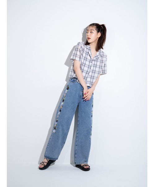 fifth calin(フィフスカラン)の「開襟チェックシャツ(シャツ/ブラウス・レディース・ホワイト/ブラウン・MEDIUM)」の18枚目の写真