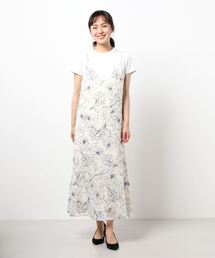 natural couture | 線画ジャガードキャミワンピース(ワンピース)