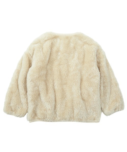 devirock（デビロック）の「洗える ボタン開き ボアジャケット（ブルゾン・キッズ・ベージュ/チャコール/オフホワイト/モカ・130cm/120cm/140cm/80ｃｍ/90cm/160cm/100cm/150cm/110cm）」の13枚目の写真