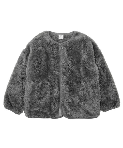 devirock（デビロック）の「洗える ボタン開き ボアジャケット（ブルゾン・キッズ・ベージュ/チャコール/オフホワイト/モカ・130cm/120cm/140cm/80ｃｍ/90cm/160cm/100cm/150cm/110cm）」の15枚目の写真