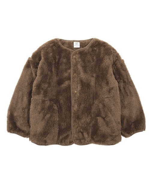 devirock（デビロック）の「洗える ボタン開き ボアジャケット（ブルゾン・キッズ・ベージュ/チャコール/オフホワイト/モカ・130cm/120cm/140cm/80ｃｍ/90cm/160cm/100cm/150cm/110cm）」の16枚目の写真