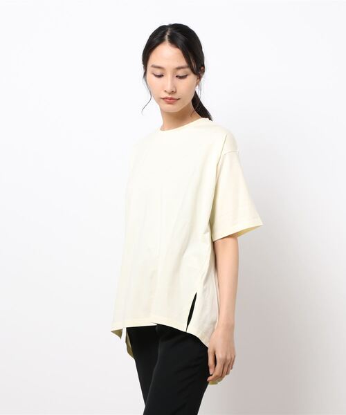 KOBE LETTUCE(コウベレタス)の「シルケットフレアTシャツ(Tシャツ/カットソー・レディース・ブルー/イエロー系その他/ブラック/オフホワイト/ライトカーキ・FREE)」の6枚目の写真