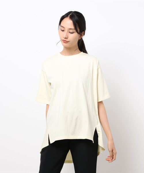 KOBE LETTUCE(コウベレタス)の「シルケットフレアTシャツ(Tシャツ/カットソー・レディース・ブルー/イエロー系その他/ブラック/オフホワイト/ライトカーキ・FREE)」の11枚目の写真