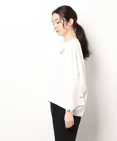 Wefst（ウェスト）の「【Wefst】16sOE天竺ロゴpt.オフラインショートT（Tシャツ/カットソー・レディース・チャコールグレー/オフホワイト/アイボリー・FREE）」の4枚目の写真