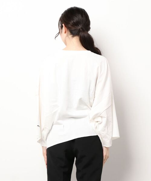 Wefst（ウェスト）の「【Wefst】16sOE天竺ロゴpt.オフラインショートT（Tシャツ/カットソー・レディース・チャコールグレー/オフホワイト/アイボリー・FREE）」の5枚目の写真