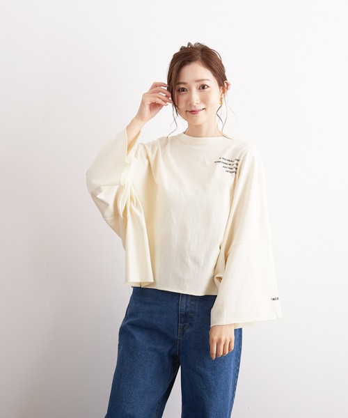 Wefst（ウェスト）の「【Wefst】16sOE天竺ロゴpt.オフラインショートT（Tシャツ/カットソー・レディース・チャコールグレー/オフホワイト/アイボリー・FREE）」の22枚目の写真