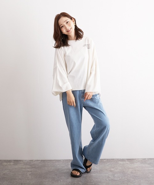 Wefst（ウェスト）の「【Wefst】16sOE天竺ロゴpt.オフラインショートT（Tシャツ/カットソー・レディース・チャコールグレー/オフホワイト/アイボリー・FREE）」の20枚目の写真