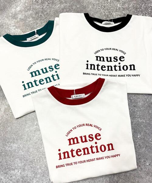 INGNI(イング)の「リンガー/ロゴTシャツ(Tシャツ/カットソー・レディース・ホワイト×レッド/ホワイト×グリーン/ホワイト×ブラック・M)」の1枚目の写真