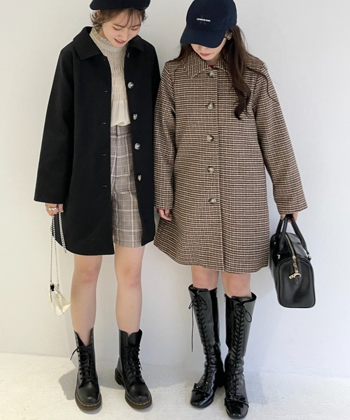 EPIMI E'PIMMY（エピミエピミー）の「フェイクウールステンカラーコート（ステンカラーコート・レディース・ブラウン/ブラック/ベージュ・MEDIUM）」の22枚目の写真
