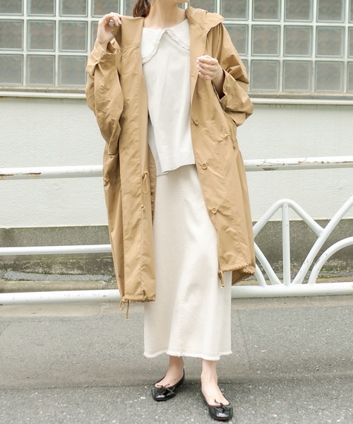 PUAL CE CIN（ピュアルセシン）の「【WEB限定カラーあり/Du noir】モッズコート（モッズコート・レディース・ネイビー/ブラウン/オフホワイト/カーキ・FREE）」の9枚目の写真