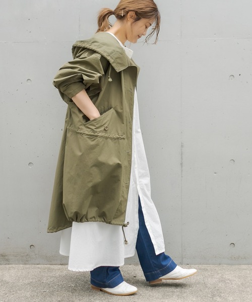 PUAL CE CIN（ピュアルセシン）の「【WEB限定カラーあり/Du noir】モッズコート（モッズコート・レディース・ネイビー/ブラウン/オフホワイト/カーキ・FREE）」の6枚目の写真