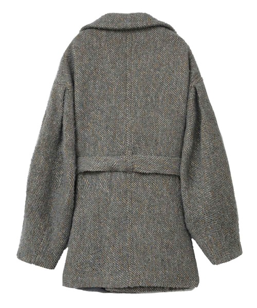 CLANE(クラネ)の「【CLANE(クラネ)】MIX LOOP TWEED BOX COAT(その他アウター・レディース・ブラック/ダークグリーン・1)」の16枚目の写真