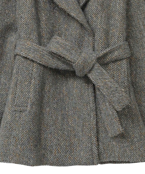 CLANE(クラネ)の「【CLANE(クラネ)】MIX LOOP TWEED BOX COAT(その他アウター・レディース・ブラック/ダークグリーン・1)」の10枚目の写真