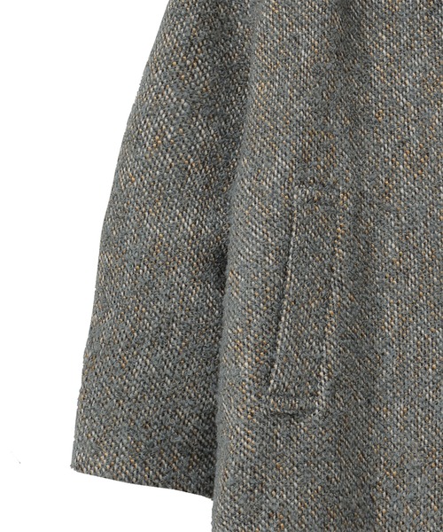 CLANE(クラネ)の「【CLANE(クラネ)】MIX LOOP TWEED BOX COAT(その他アウター・レディース・ブラック/ダークグリーン・1)」の5枚目の写真