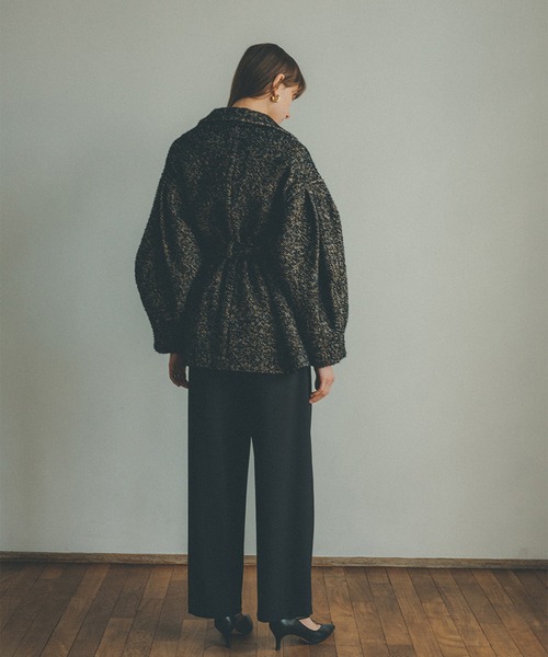 CLANE(クラネ)の「【CLANE(クラネ)】MIX LOOP TWEED BOX COAT(その他アウター・レディース・ブラック/ダークグリーン・1)」の11枚目の写真