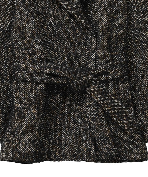 CLANE(クラネ)の「【CLANE(クラネ)】MIX LOOP TWEED BOX COAT(その他アウター・レディース・ブラック/ダークグリーン・1)」の8枚目の写真