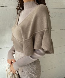 y/m by misato | バックレースアップフレアスリーブニットベスト(ニット/セーター)