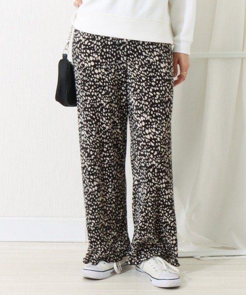 libelle more（リベル モア）の「スムースアニマル柄クリスタルプリーツパンツ（その他パンツ・レディース・ブラック/オフホワイト・L/M）」の14枚目の写真