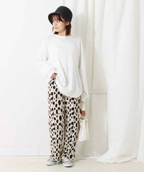 libelle more（リベル モア）の「スムースアニマル柄クリスタルプリーツパンツ（その他パンツ・レディース・ブラック/オフホワイト・L/M）」の18枚目の写真