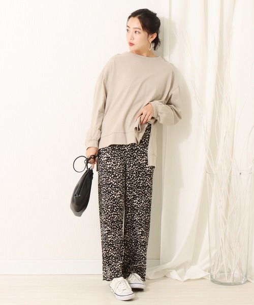 libelle more（リベル モア）の「スムースアニマル柄クリスタルプリーツパンツ（その他パンツ・レディース・ブラック/オフホワイト・L/M）」の10枚目の写真