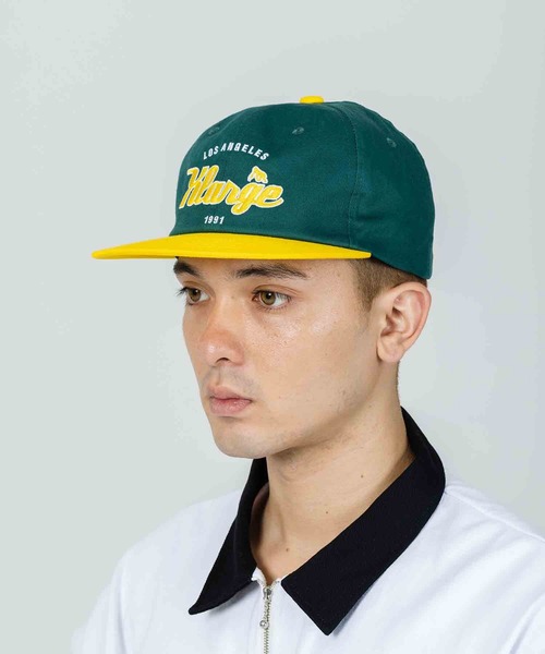 XLARGE（エクストララージ）の「TEAM LOGO 2TONE CAP（キャップ・メンズ・ブラック/グレー/グリーン・ONE SIZE）」の3枚目の写真