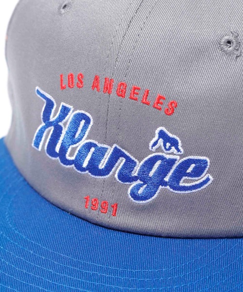 XLARGE（エクストララージ）の「TEAM LOGO 2TONE CAP（キャップ・メンズ・ブラック/グレー/グリーン・ONE SIZE）」の4枚目の写真