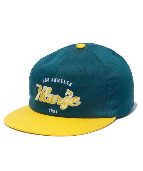 XLARGE（エクストララージ）の「TEAM LOGO 2TONE CAP（キャップ・メンズ・ブラック/グレー/グリーン・ONE SIZE）」の7枚目の写真